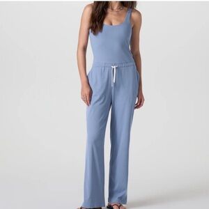 Vuori Pose Scoop Blue Bell Jumpsuit XS